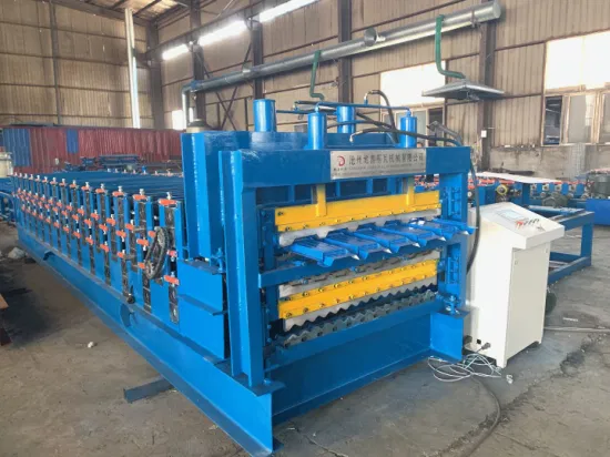 New Popular Custom Three Tier Layer Deck Roofing Sheet Making Different Color Metal Steel Products Roof Tile Cold Roll Forming Making Machine Production Line