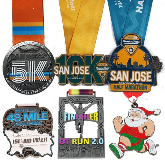 China Manufacturer Custom Metal Bodybuilding Gymnastics Powerlifting Running Marathon Football Soccer Basketball Taekwondo Champions Bike Cycling Winner Medal 